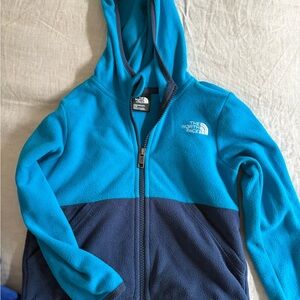 The North Face Kids Two-Tone Blue Fleece Hoodie